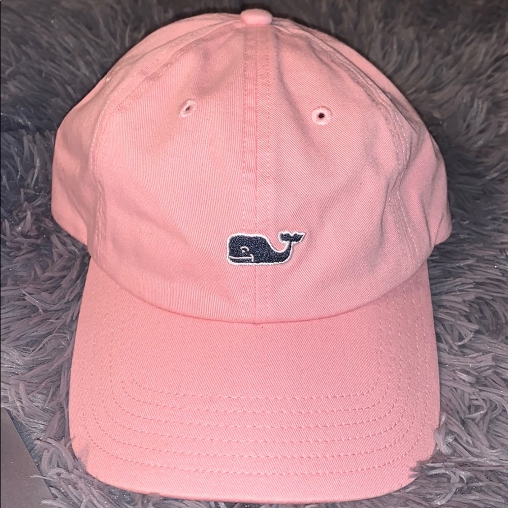 Vineyard Vines Unisex Pink Whale Baseball Hat